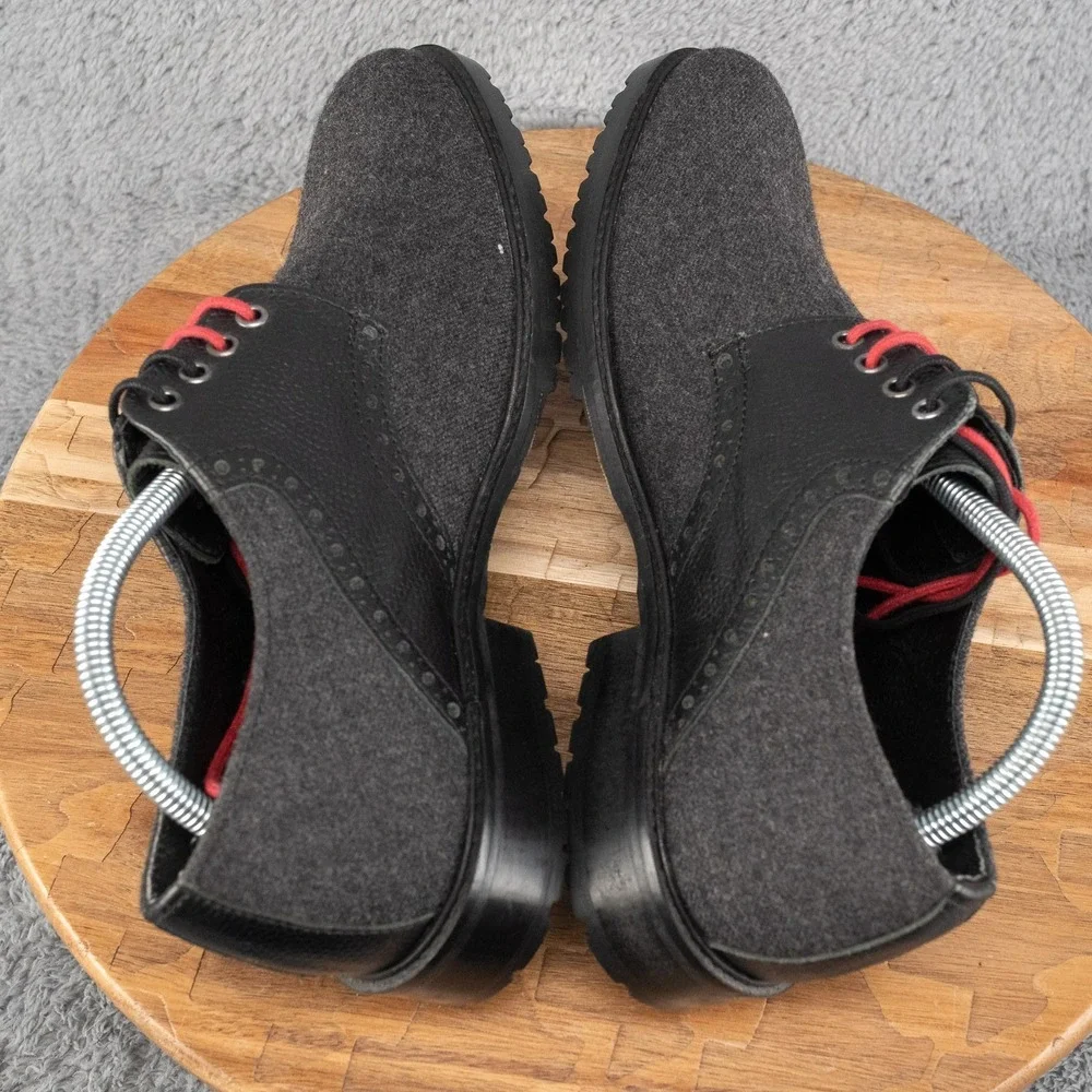 BEN SHERMAN‎ MEN DRESS SHOES 8.5 D.GREY/BLACK PARSON WOOL
